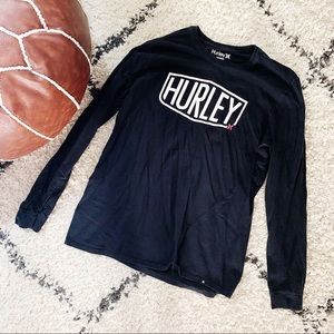 Long Sleeve Black Men’s Large Hurley Logo T Shirt